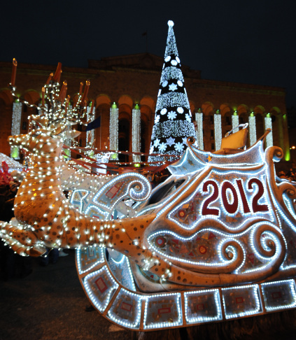 A picture taken late on December 25, 201