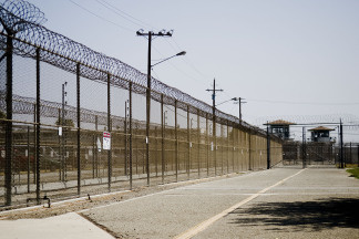 The California Institution for Men prison fence in Chino, California. File photo.