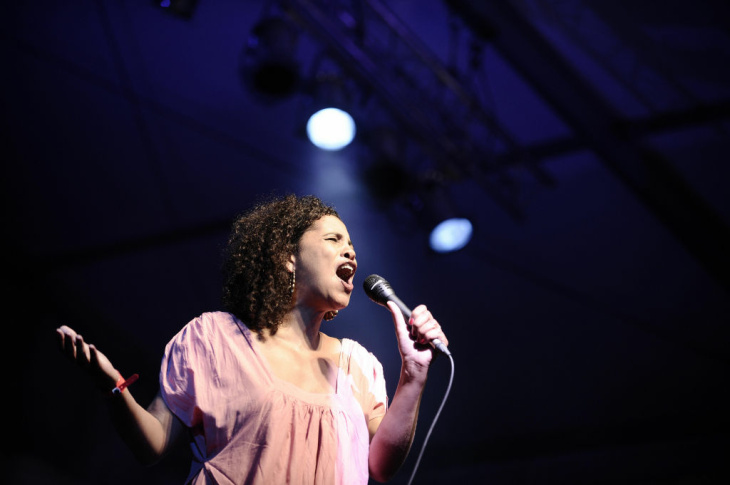 US singer Neneh Cherry performs during t
