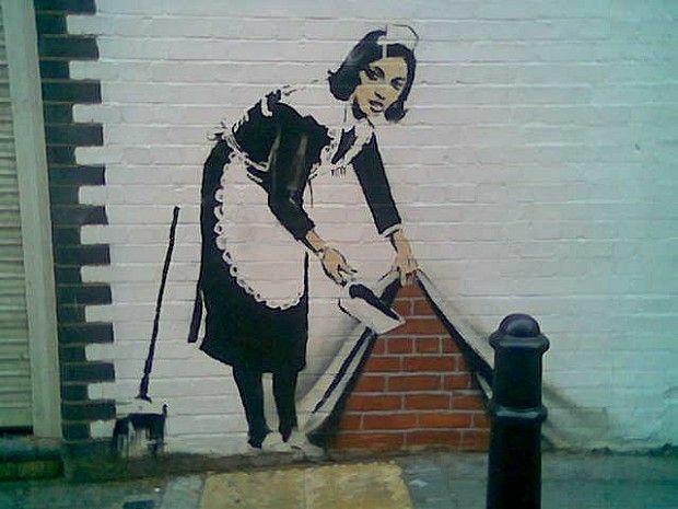 A detail from a mural in London, June 2006