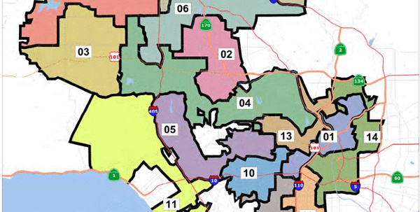 proposed redistricting map of los angeles