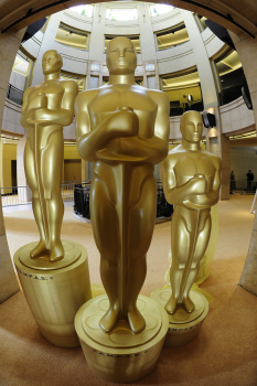 Oscar statues are seen at the Kodak Thea