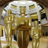 Oscar statues are seen at the Kodak Thea