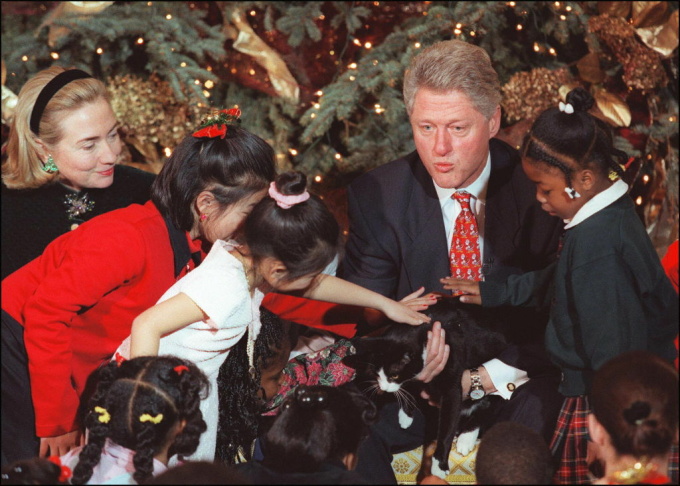 US President Bill Clinton socks