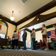Voters take to the polls June 5, 2012 at