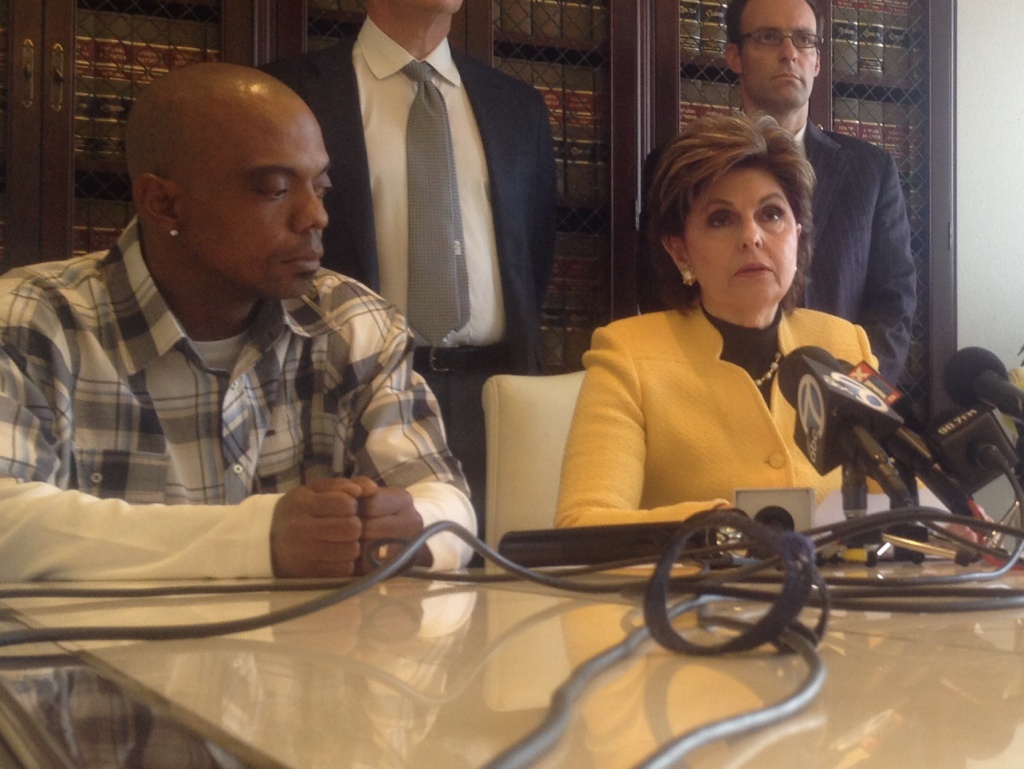 Bret Phillips (left) has filed a lawsuit against the L.A. County Sheriff's Department for a 2009 beating by deputies inside Men's Central Jail. Two deputies have recently been indicted for the beating. His attorney Gloria Allred (right) alleges the LASD knew Phillips had serious mental health issues but ignored them, which resulted in the assault.