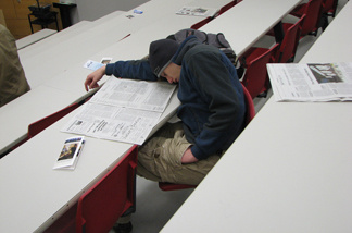 Sleeping in class.