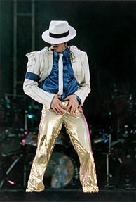 NEW YORK- 1997 : Michael Jackson performs on stage during his 'HiStory' concert tour held in New York in 1997