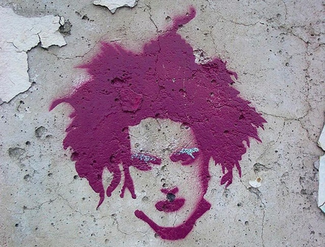 robert smith the cure goth street art