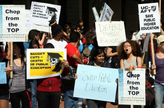 The UC system plans to cut half a billion dollars in administrative costs from its budget.