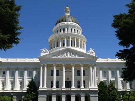 The California state capitol in Sacramento, California.