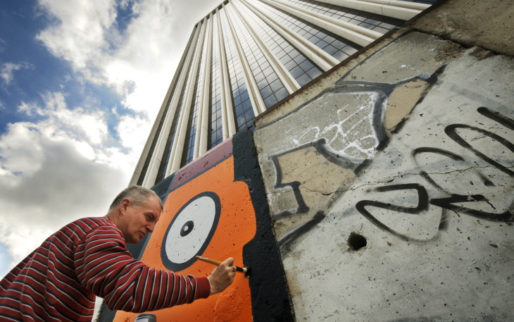 Berlin-based French artist Thierry Noir,