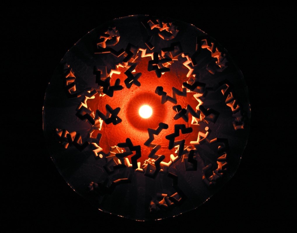 Julian Voss-Andreae’s Light-Harvesting Complex (top view), 2003: Wood, particle board and casting resin, 22” x 25” x 25” (56 x 64 x 64 cm) Photo courtesy the artist.