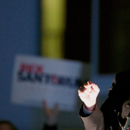 Rick Santorum Holds Campaign Rally In Washington Ahead Of Caucuses