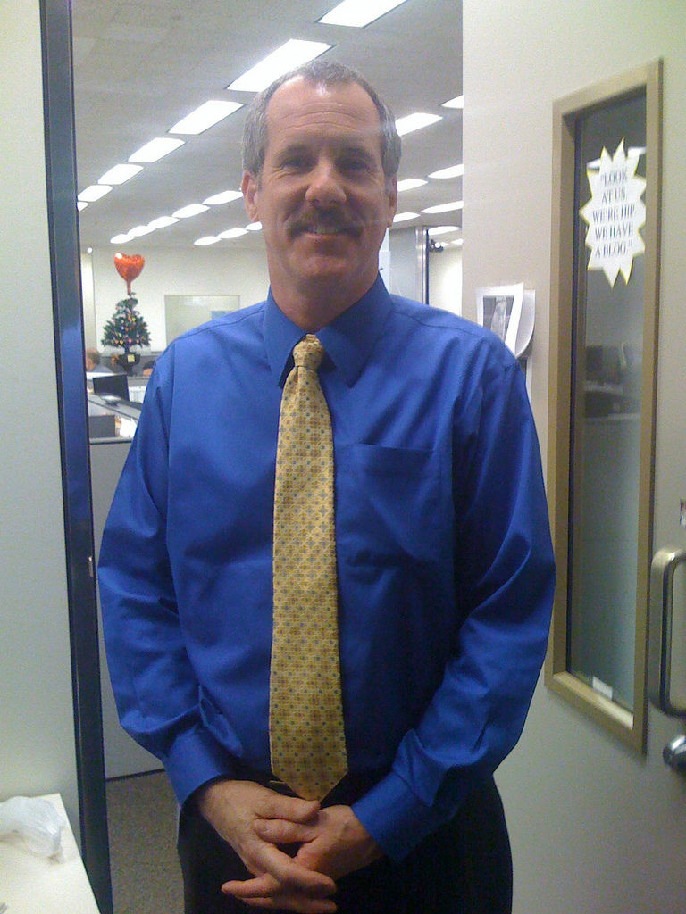 Russ Stanton on his first day as editor of the Los Angeles Times in 2008.