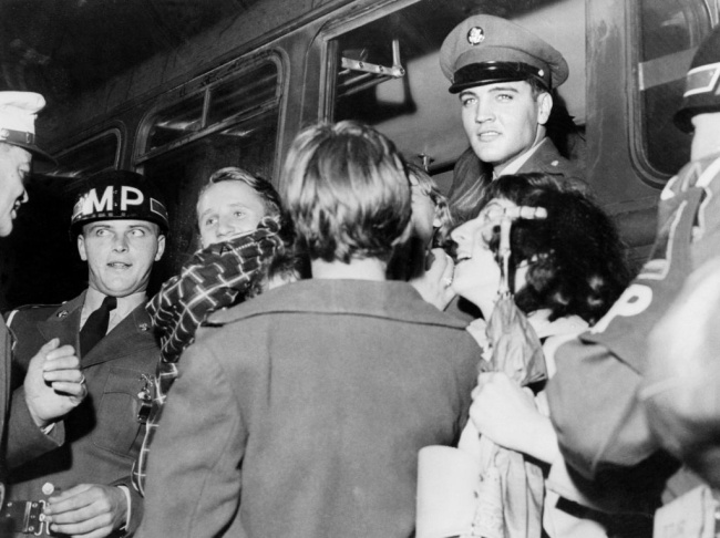 Picture taken in 1959 in Germany of US rock star E