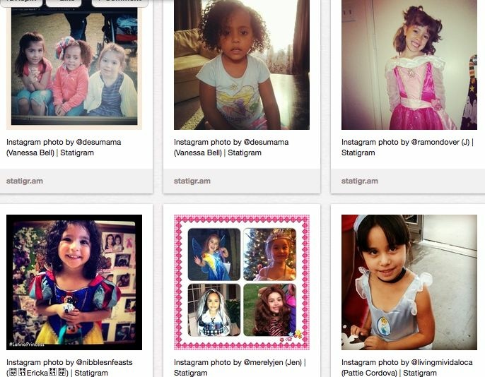 Parents have been sending in photos to a blogger's call to "Let’s Show What a #LatinaPrincess Really Looks Like," in response to a recent flap over a Disney character.