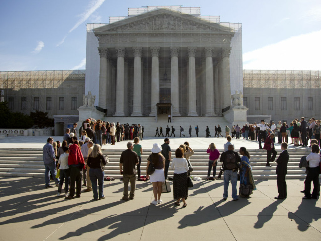 The Supreme Court on Wednesday weighs the future of a key provision of the landmark Voting Rights Act.