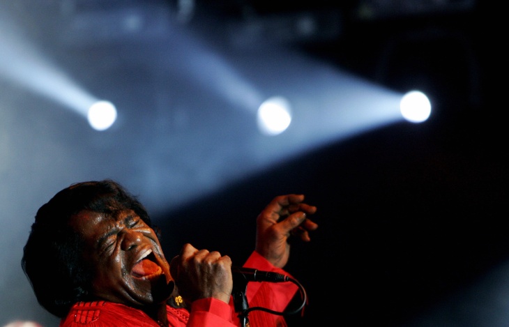 US soul legend James Brown performs