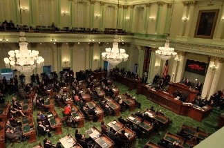 California Governor Jerry Brown delivers the State of the State address at the California State Capitol on January 31, 2011 in Sacramento, California.