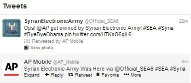 AP Mobile Twitter hacked
