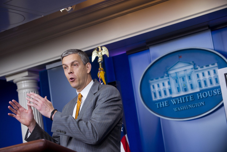 US Secretary of Education Arne Duncan sp