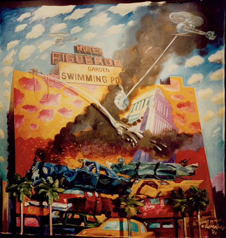 Carlos Almaraz, 'Sunset on the Fig', 1981, oil on canvas.