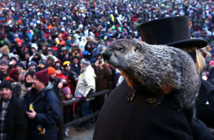 Annual Groundhog's Day Ritual Held In Punxsutawney, Pennsylvania
