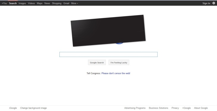 SOPA/PIPA Protest, Google