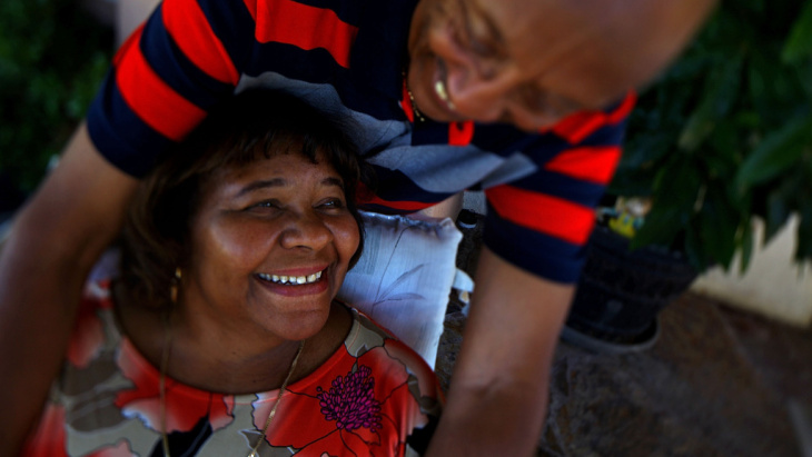 Pansy Greene, 73, is in the early stages of Alzheimer's. She and her husband, Winston, have been married for 57 years. She says her secret to maintaining a normal life is to stay active and positive.
