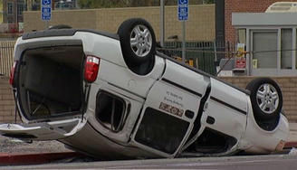 Authorities say an accident involving a sheriff's patrol car in downtown Los Angeles has injured at least 7 people, four seriously.
