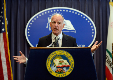 CA Governor Jerry Brown Holds News Conference On Pension Reform