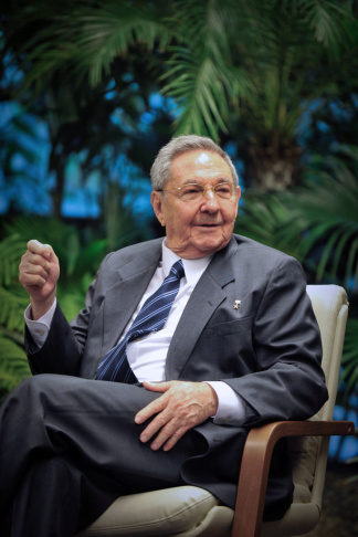 Cuban President Raul Castro speaks durin