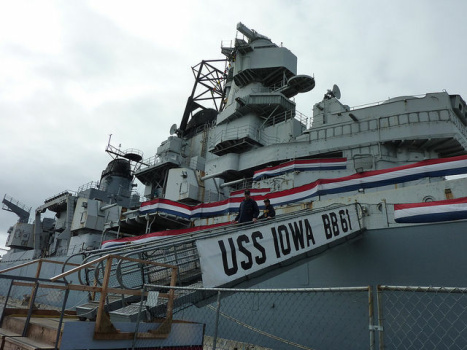 The USS Iowa's final days at Terminal 3 in Richmond, Ca,
