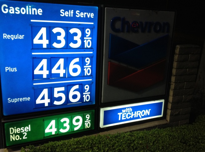 Newport Beach, CA gas prices March 8 2013