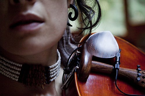 Christen Lien and her viola.