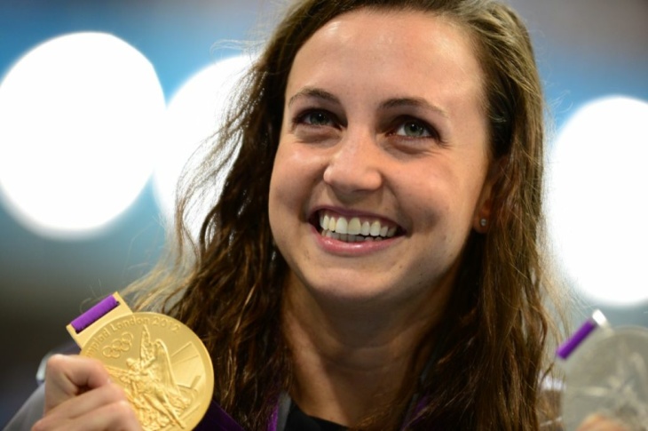 US swimmer Rebecca Soni shows off her go