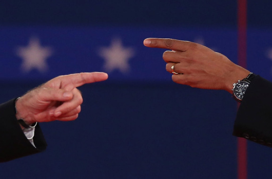 Barack Obama And Mitt Romney Participate In Second Presidential Debate
