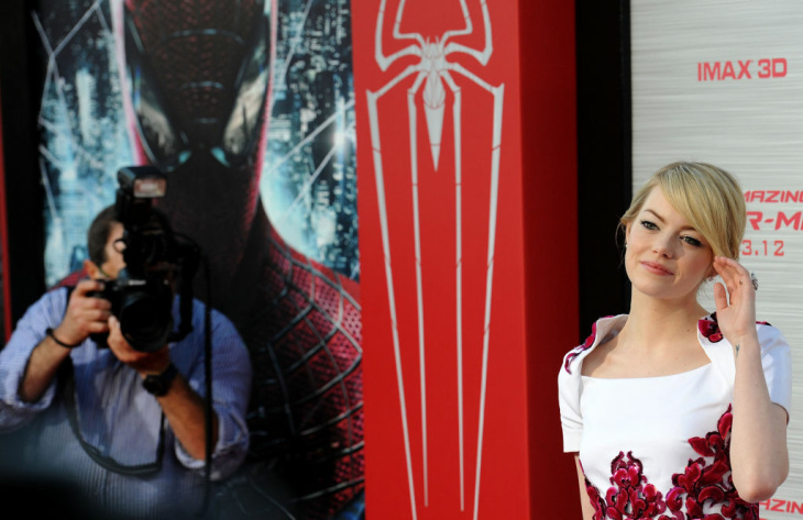 Actress Emma Stone arrives for the premi