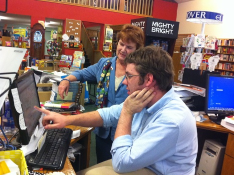 Independent bookstore owner Alzada Knickerbocker