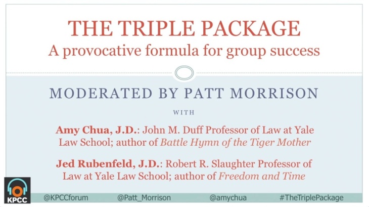 The Triple Package -- Amy Chua's provocative formula for group success