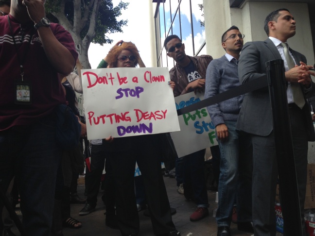 Rally in support of LA Unified Supt. John Deasy