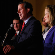 Rick Santorum Attends Missouri Primary Night Event