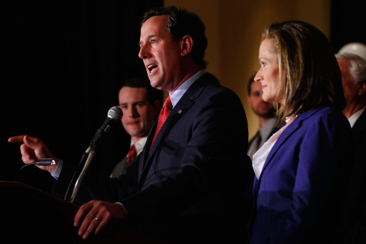 Rick Santorum Attends Missouri Primary Night Event
