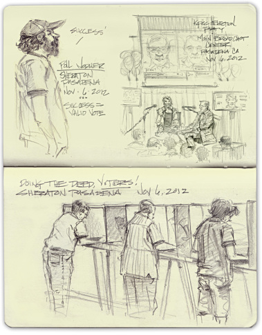 Mike Sheehan's election 2012 sketchbook