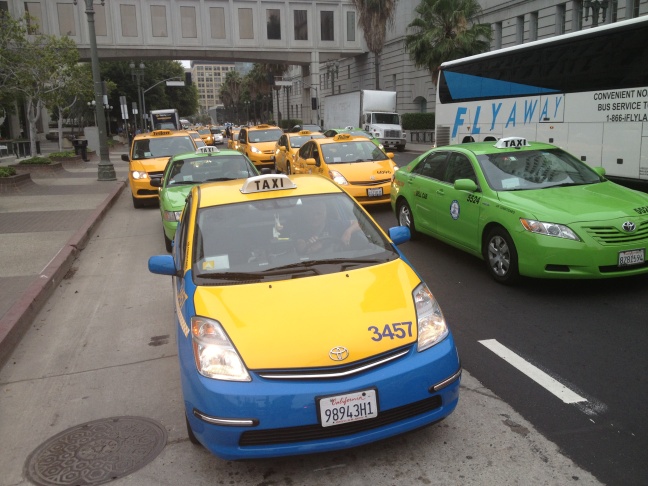 Taxicabs at City Hall