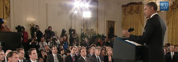 Obama speaks at a post-midterm press conference