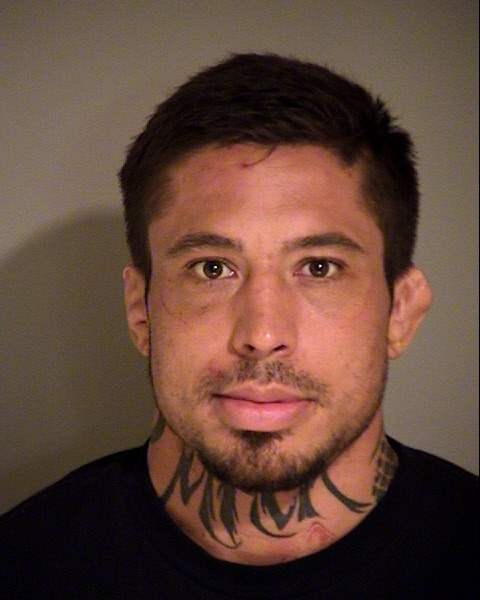 In this handout photo provided by the Simi Valley Police Department, MMA fighter Jonathan Koppenhaver, aka War Machine, is seen in a police booking photo after his arrest for brutally assaulting his ex-girlfriend Christy Mack on Aug. 15, 2014 in Simi Valley.