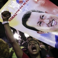 Supporters of Venezuelan President Hugo Chavez gathered late Tuesday at Bolivar Square in Caracas, Venezuela, to mourn him.