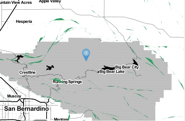 The epicenter of a 4.6 earthquake Saturday, July 5, 2014.